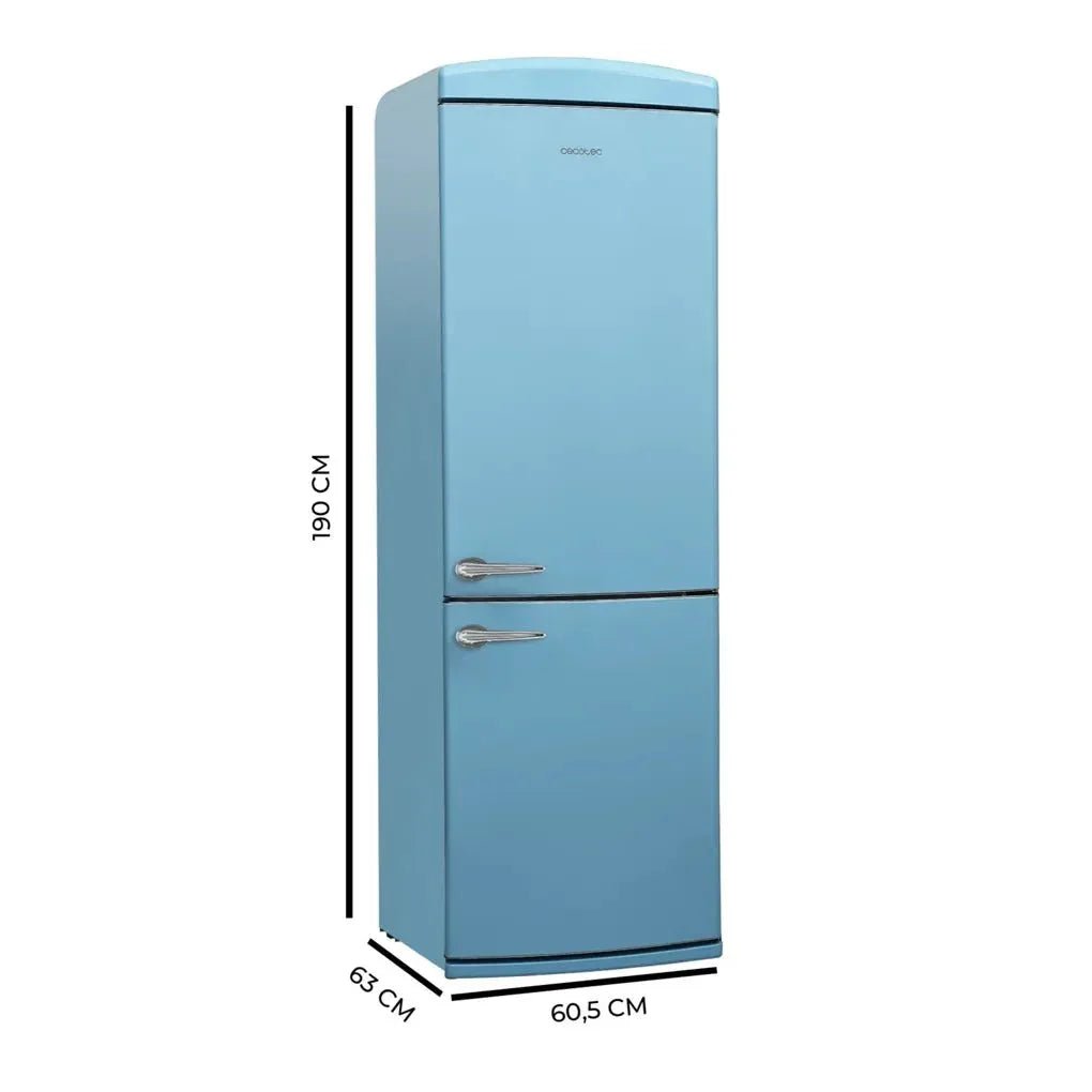 Frigorífico Retro Azul 294L: Estilo Vintage, No Frost, Eficiencia Energética E de Cecotec 2