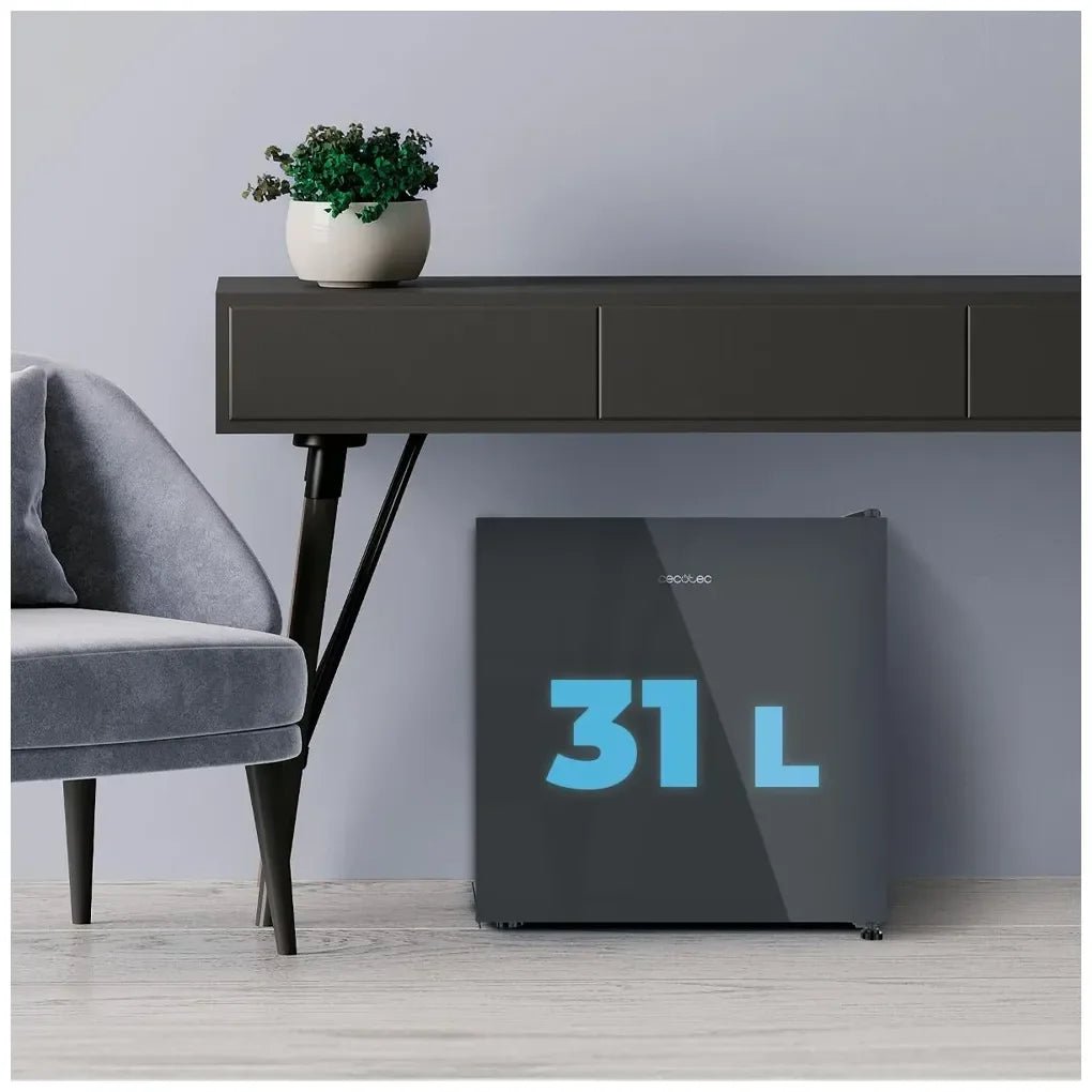 Mini Frigorífico Convertible en Congelador con Cristal Gris, 31L, Ahorro Energético de Cecotec 6