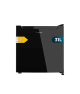 Convertible Mini Fridge Freezer with Elegant Black Glass, 31L from Cecotec