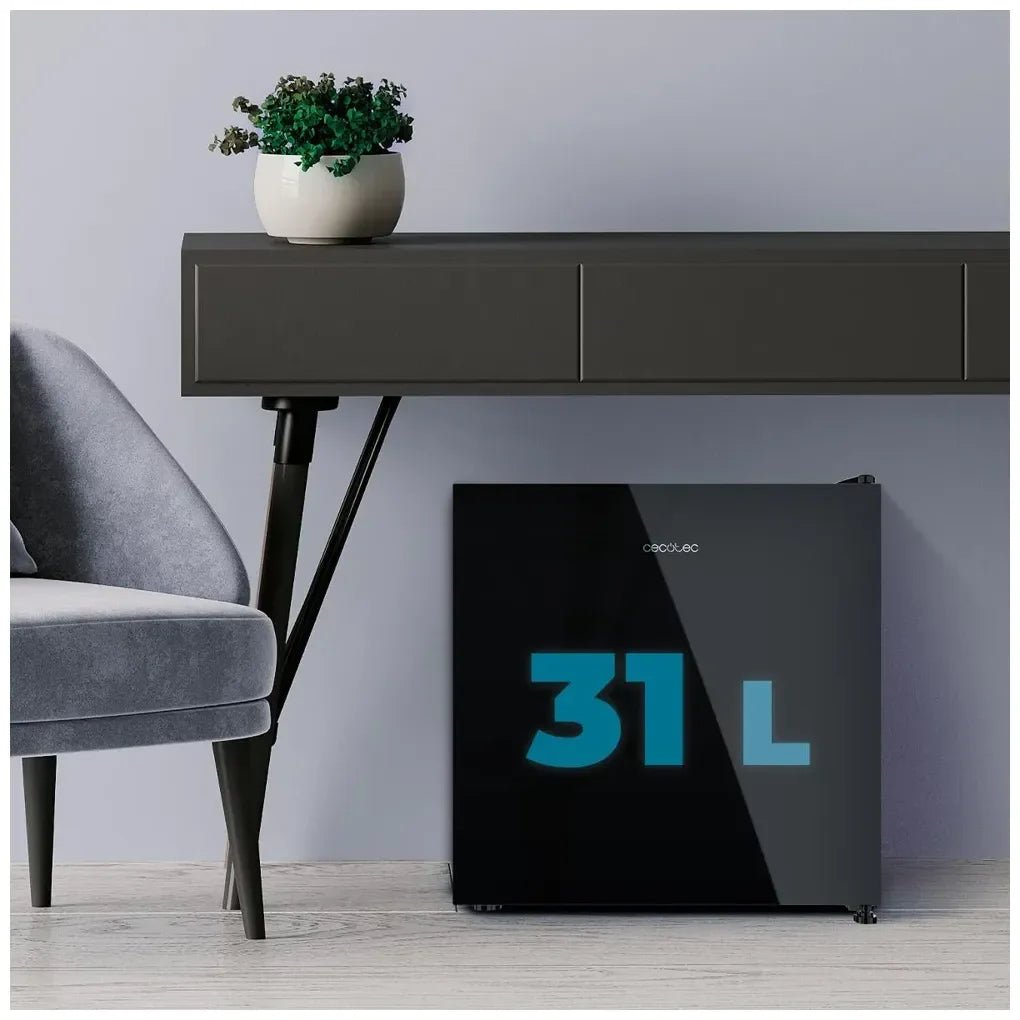 Mini Frigorífico Convertible en Congelador con Elegante Cristal Negro, 31L de Cecotec 7