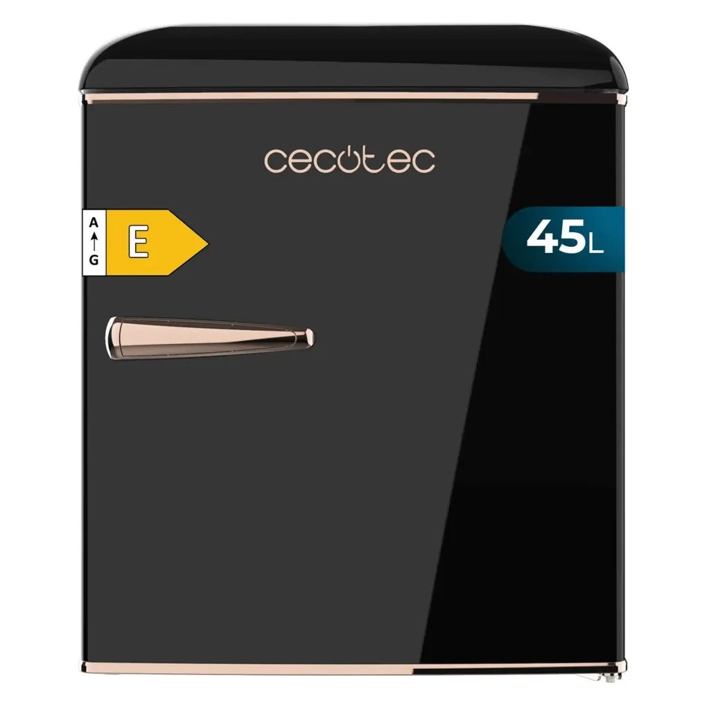 Mini Frigorífico Retro 45L Negro con Icebox y Eficiencia Energética Clase E de Cecotec 2
