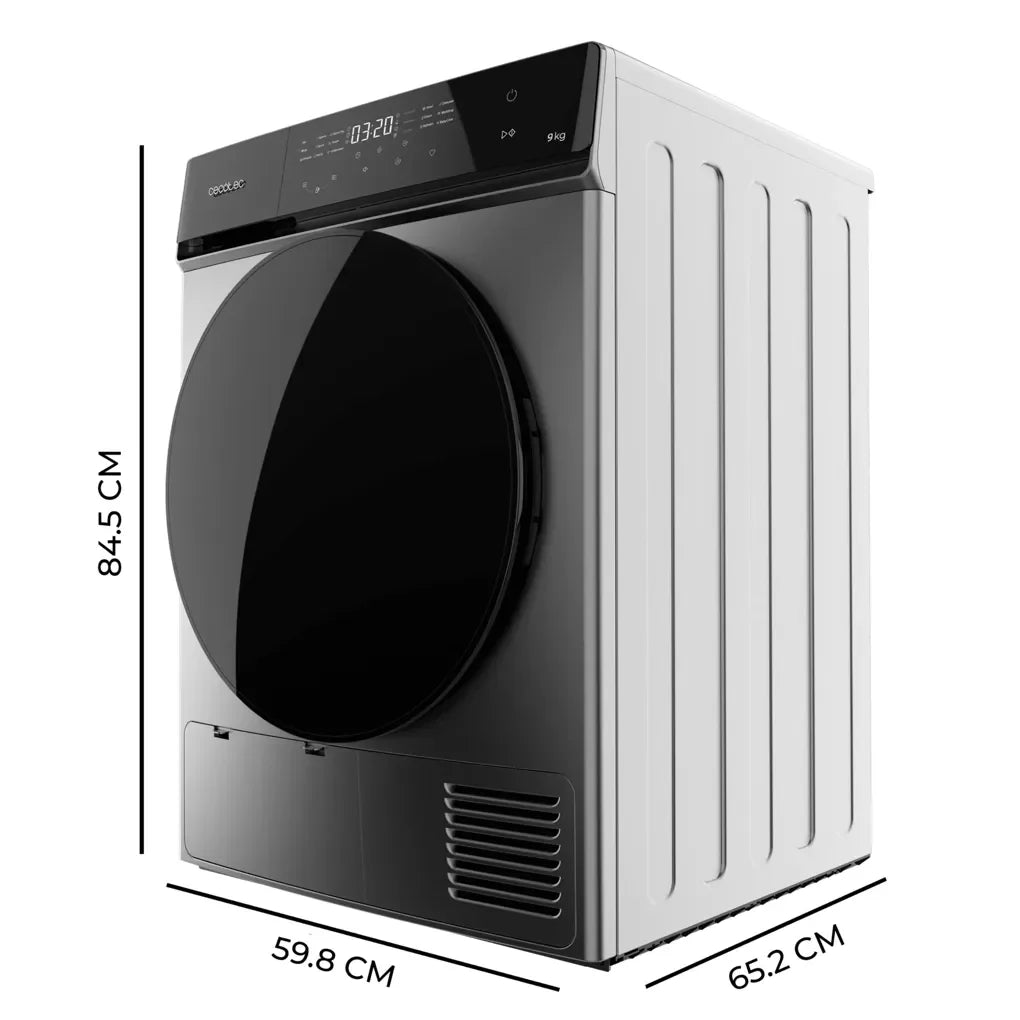 Secadora Eficiente 9kg A+++, 15 Programas, Bomba de Calor y Control Táctil de Cecotec 3