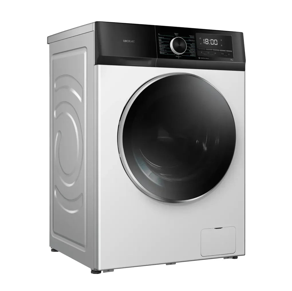 Lavadora 7kg Inverter Plus, 16 Programas, SteamMax, Clase A, Antialérgica de Cecotec 2