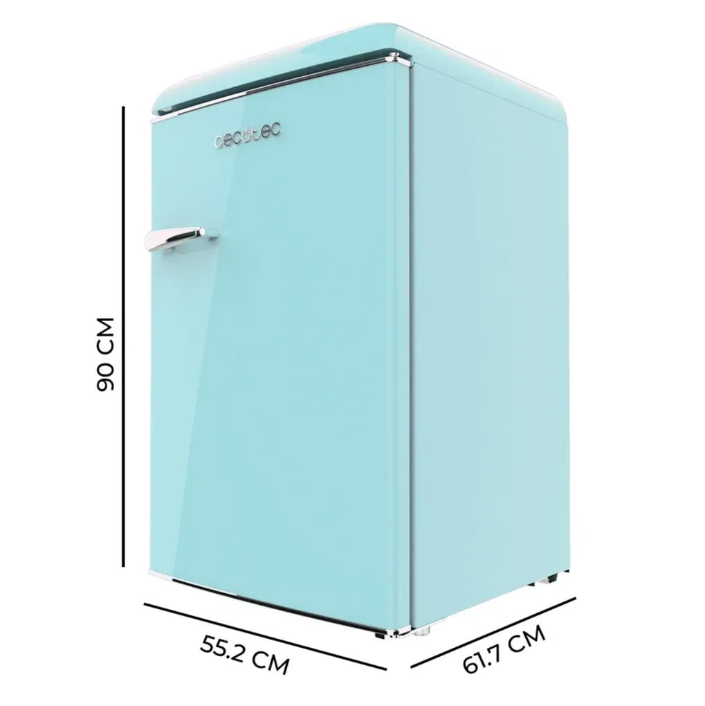 Mini Frigorífico Retro 110L Azul con ICEBOX, Clase E y Luz Interior de Cecotec 2
