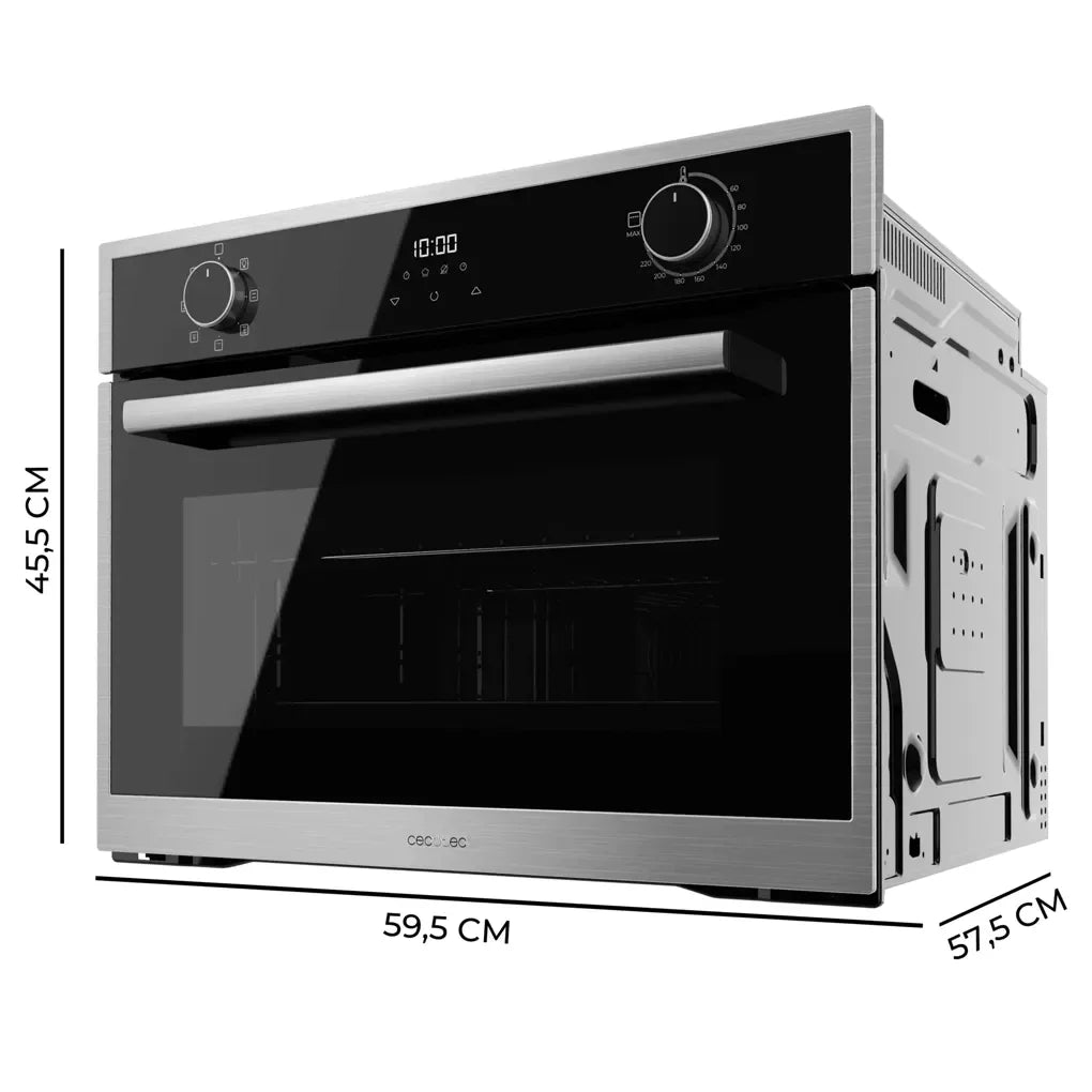 Horno Integrable 53L con Vapor y Grill, Eficiencia Energética A, 2600W de Cecotec 3