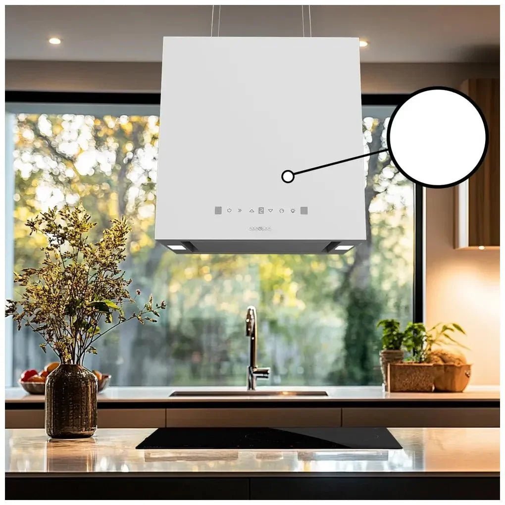 Campana Extractora Blanca 44cm A++ con Control Táctil y Succión 800m3/h de Cecotec 6