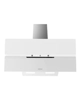 Extractor hood 90cm white glass, 800m3/h suction, A++, touch and gesture control by Cecotec