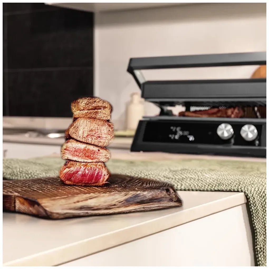 Parrilla Eléctrica 2400W Smokeless: Cocción Saludable y Limpieza Fácil de Cecotec 5