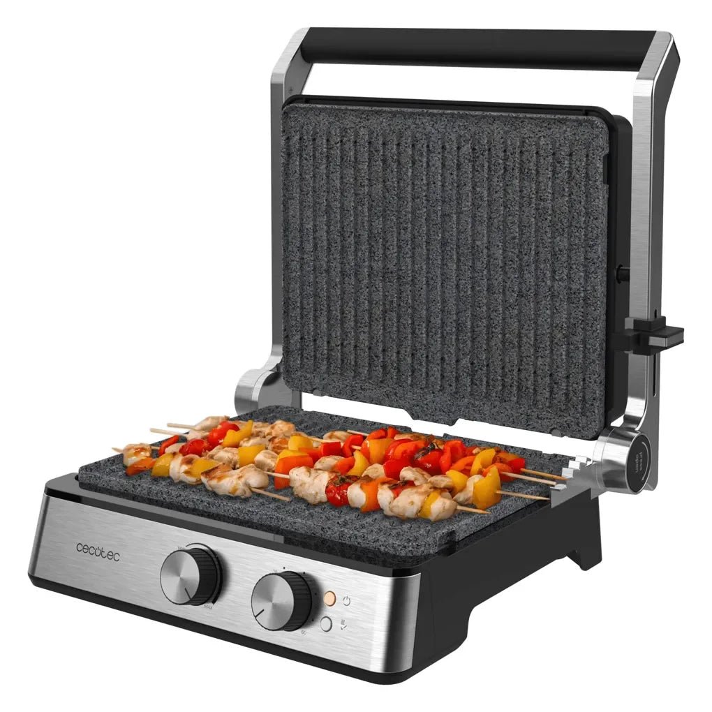 Parrilla Eléctrica 2400W RockStone: Potencia, Antiadhesión y Versatilidad de Cecotec 2