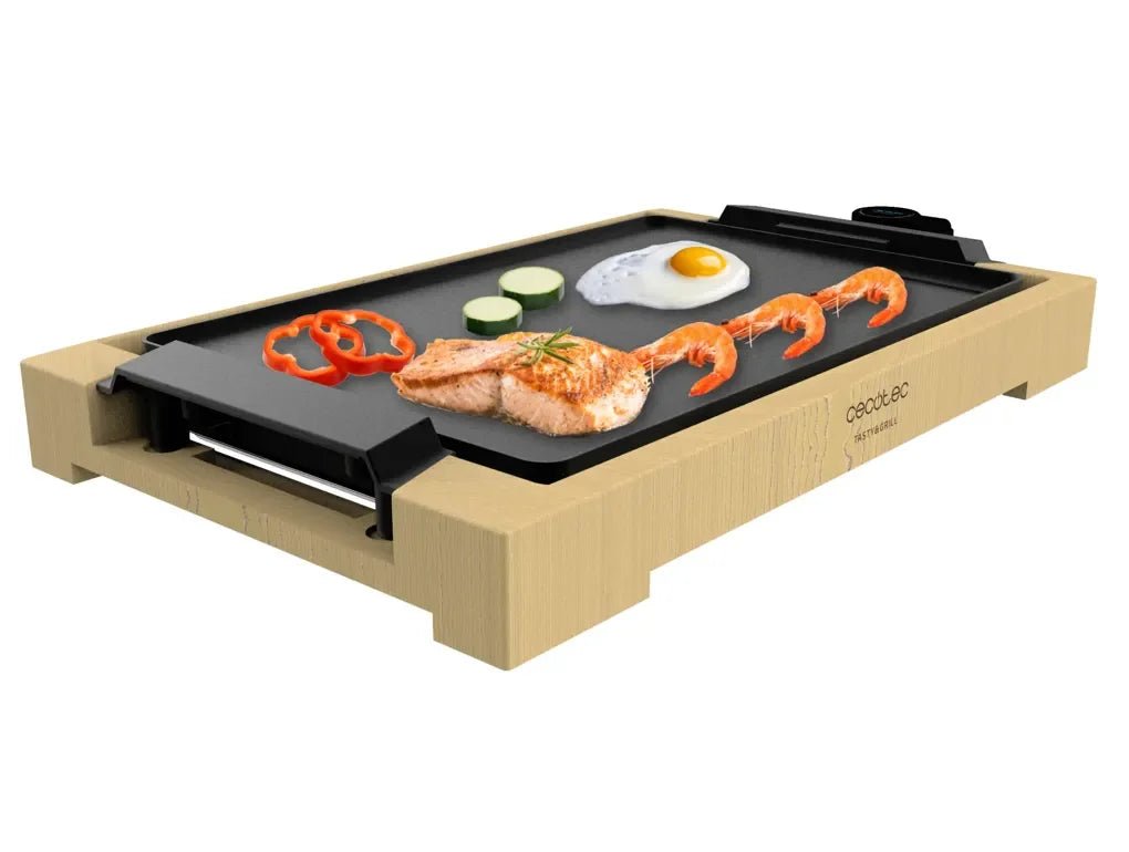 Plancha Eléctrica 2000W de Bambú: Cocina Saludable y Fácil de Limpiar de Cecotec 2