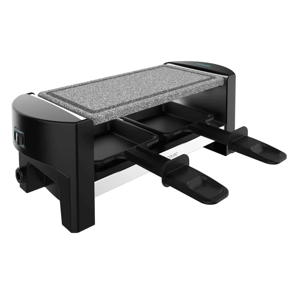 Máquina de Raclette Compacta para 2 Personas con Placa de Piedra y Accesorios de Cecotec