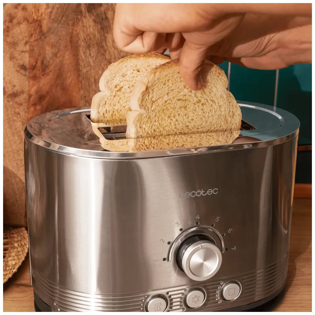 Tostador Shine&Toast Double: Eficiencia y Estilo en Acero Inoxidable para tu Cocina de Cecotec 6