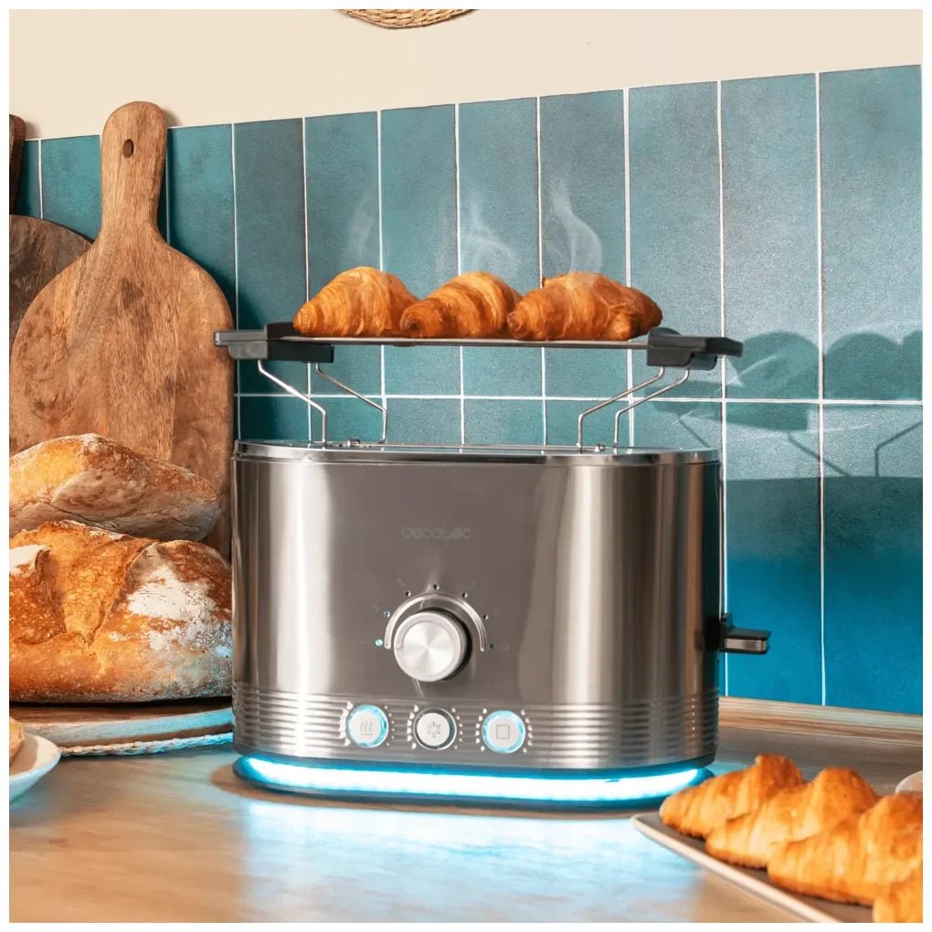 Tostador Shine&Toast Double: Eficiencia y Estilo en Acero Inoxidable para tu Cocina de Cecotec 9