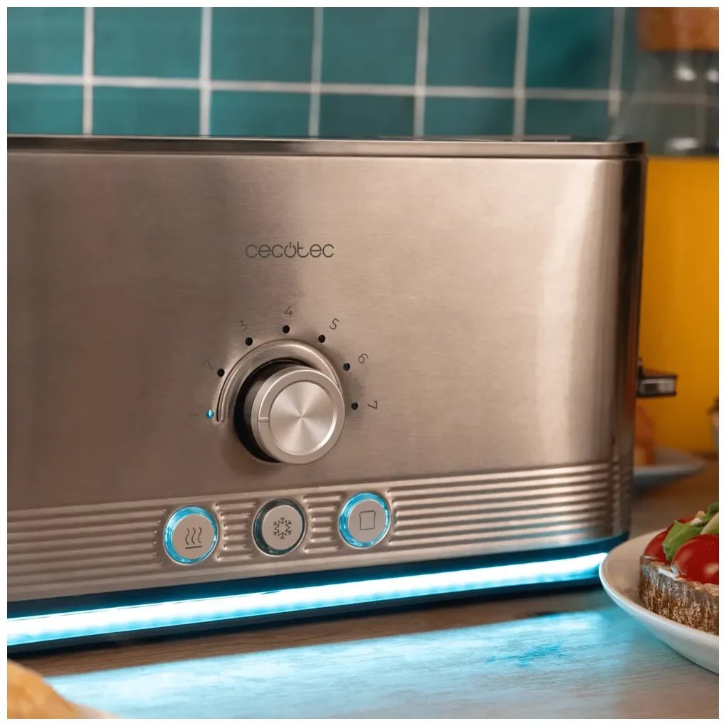Tostador Vertical Shine&Toast: Eficiencia y Estilo con 7 Niveles de Tostado de Cecotec 10