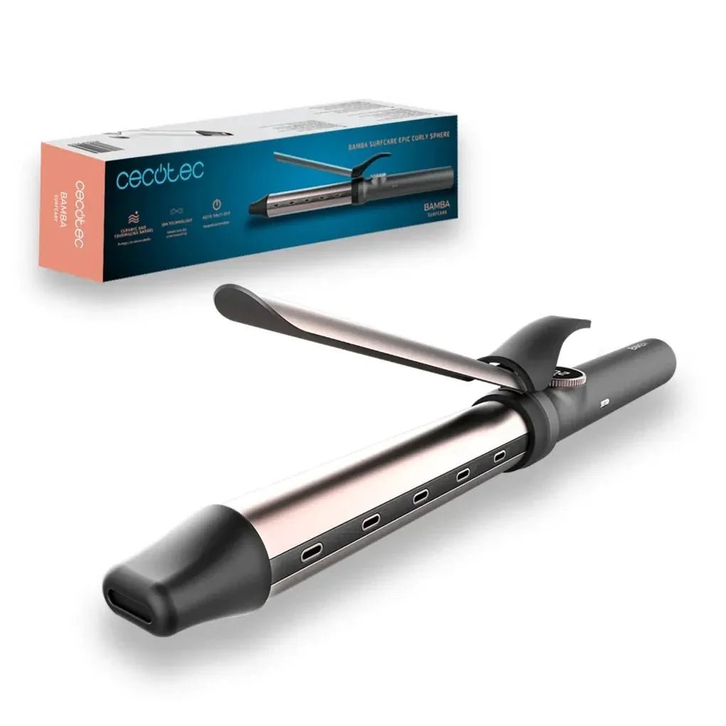 Rizador de Pelo Manual 32mm con Cerámica, Turmalina e Iones para Rizos Naturales de Cecotec 2