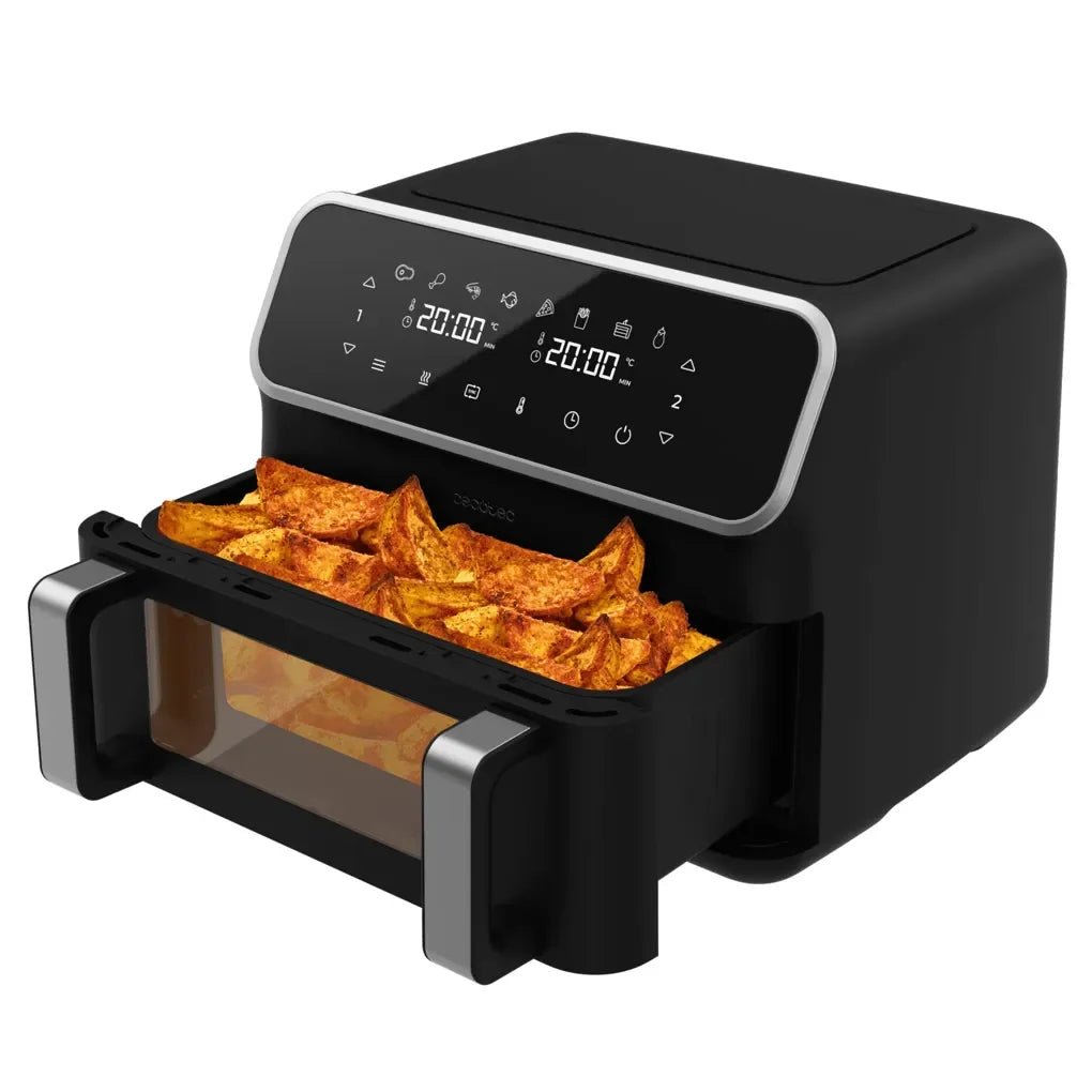 Freidora de Aire Digital 9L con Ventana y Cocción Dual para Comidas Saludables de Cecotec 2
