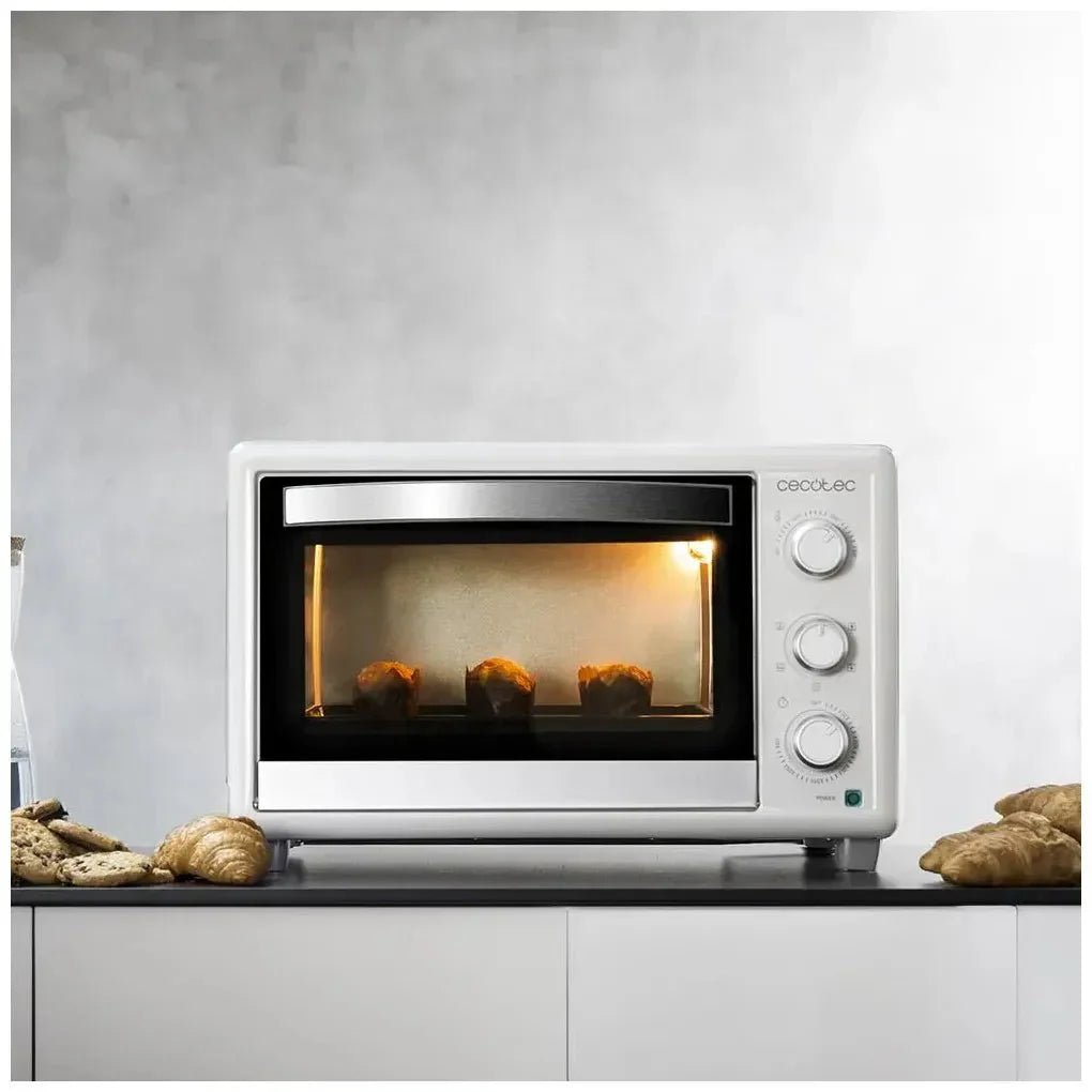 Horno de Convección de 30 Litros con Rustidor Rotativo y 5 Funciones de Cocción Eficaces de Cecotec 3