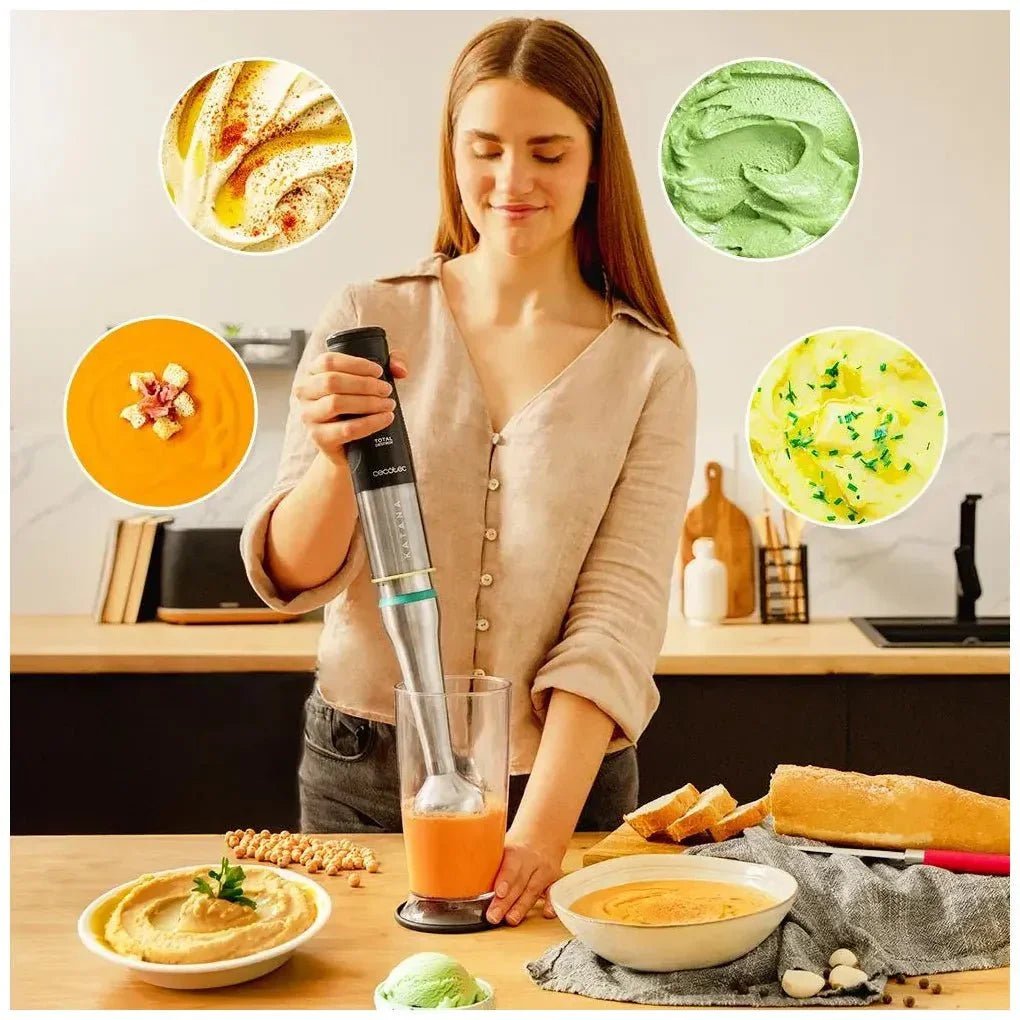Batidora de Mano 1500W con Cuchillas de Titanio y Tecnología PerreoMove de Cecotec 4
