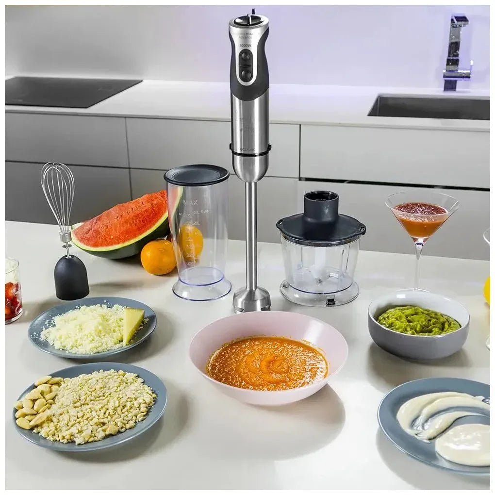 Batidora de Mano 1000W, 21 Velocidades, Cuchilla Titanio, Accesorios Incluidos de Cecotec 6