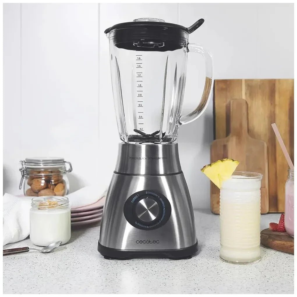 Batidora de Vaso 1800W con Cuchillas de Titanio y Jarra Termorresistente 2,1L de Cecotec 3