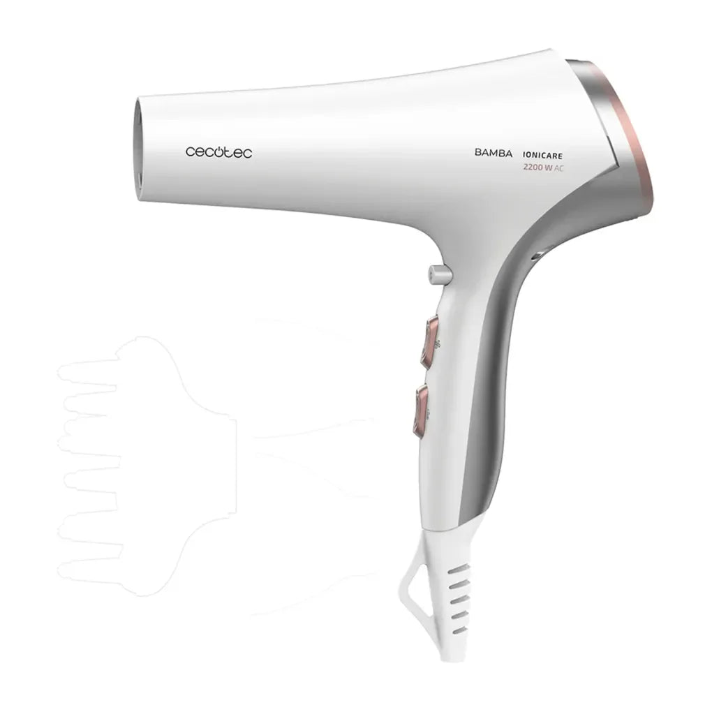 Secador de Pelo profesional 2200W con iones reales y accesorios para acabado brillante de Cecotec 2