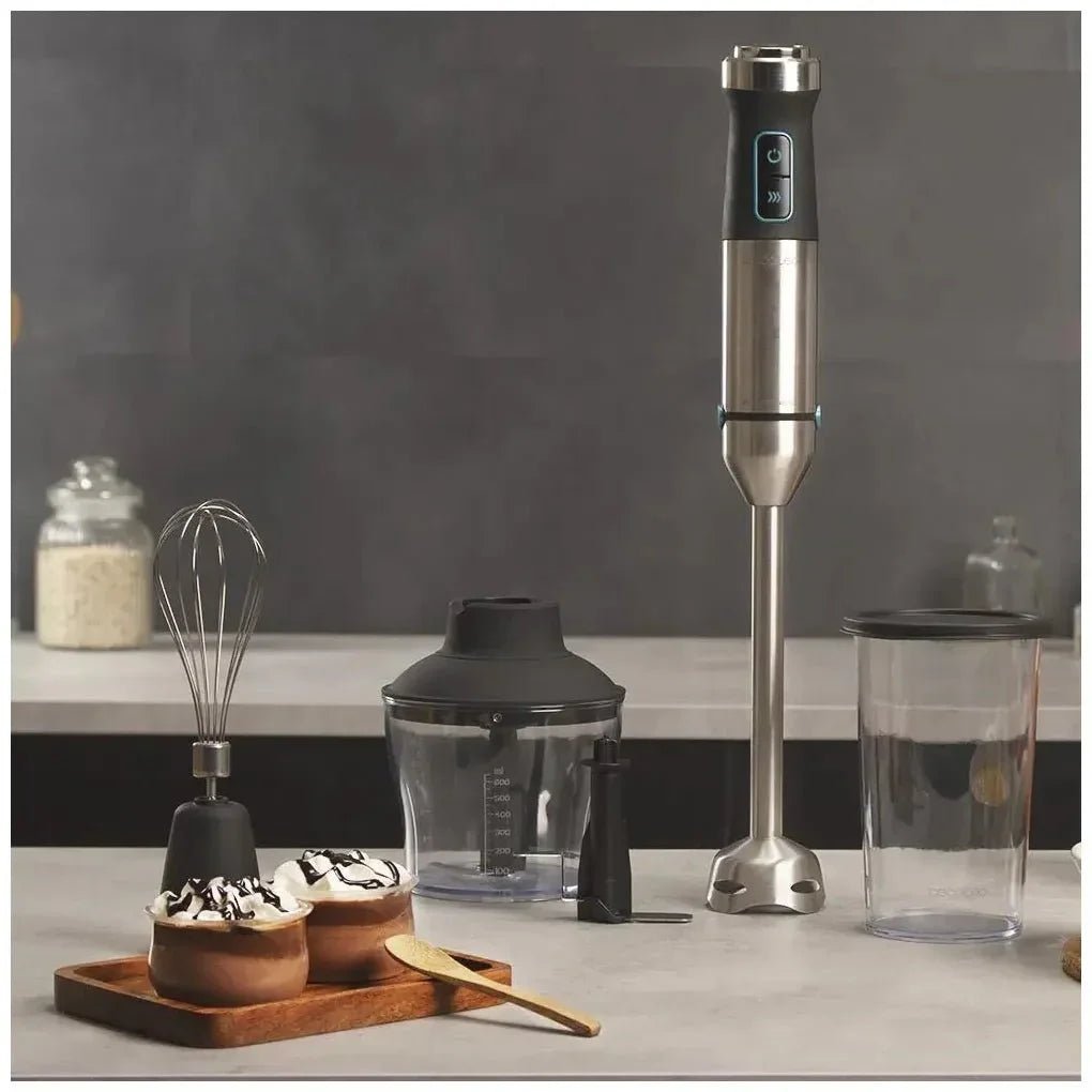Batidora de Mano 1500W con Cuchillas Titanio y Accesorios Completo de Cecotec 3