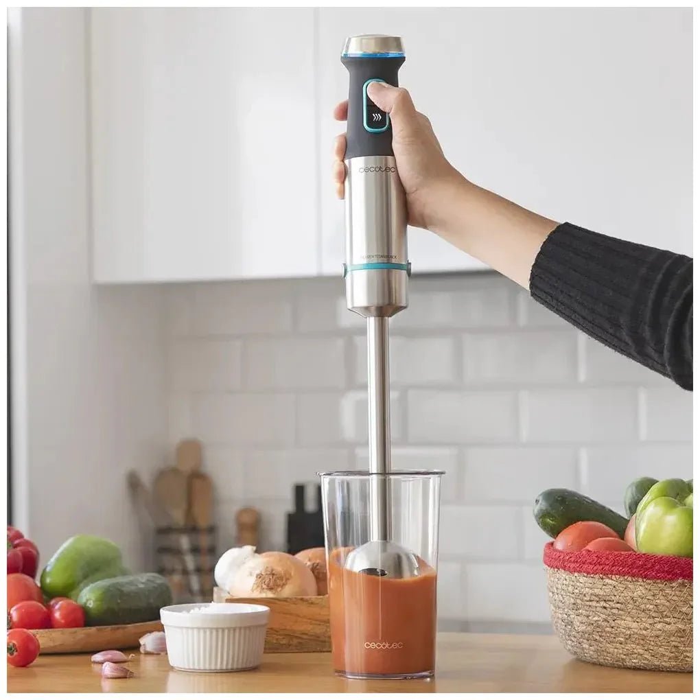 Batidora de Mano 1200W con Cuchillas Cruzadas y Accesorios para una Cocina Multifuncional de Cecotec 6