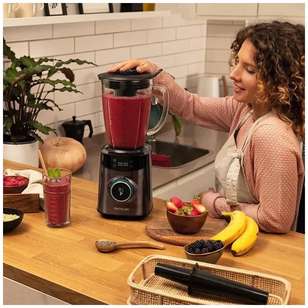 Batidora de Vaso 1800W con Cuchillas de Titanio y Jarra de Vidrio 1.8L de Cecotec 8