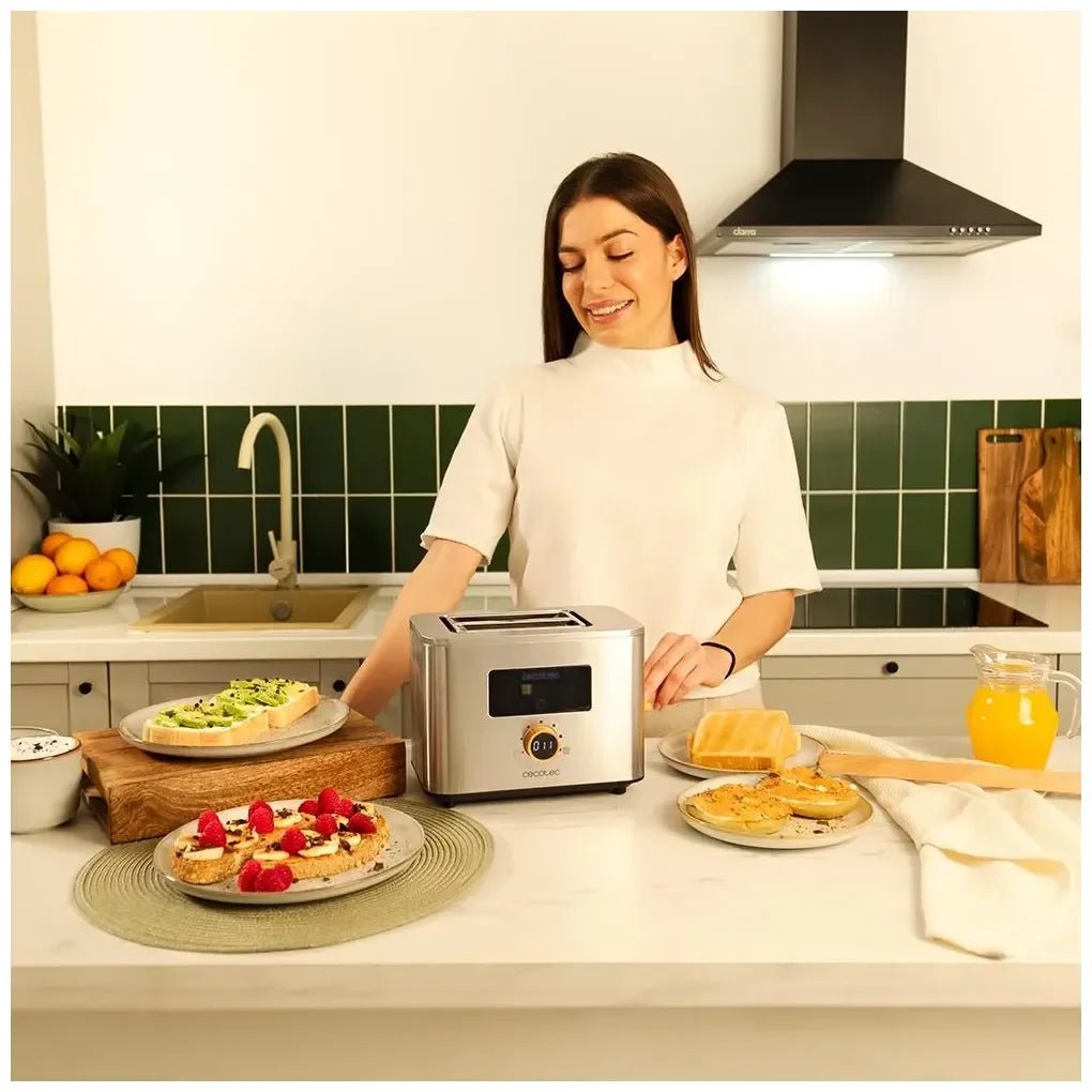 Tostadora Touch&Toast: Control Táctil, 950W, Acero Inoxidable y Ranuras Anchas de Cecotec 4