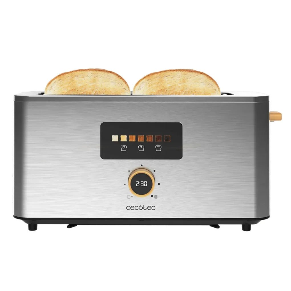 Tostador Touch&Toast Extra: Control Táctil, 1000W, Acero Inoxidable y Ranura Larga de Cecotec 3