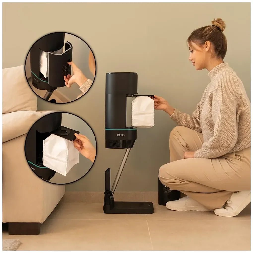 Aspirador Escoba Sin Cables con Autovaciado y Potente Succión de 450W de Cecotec 9