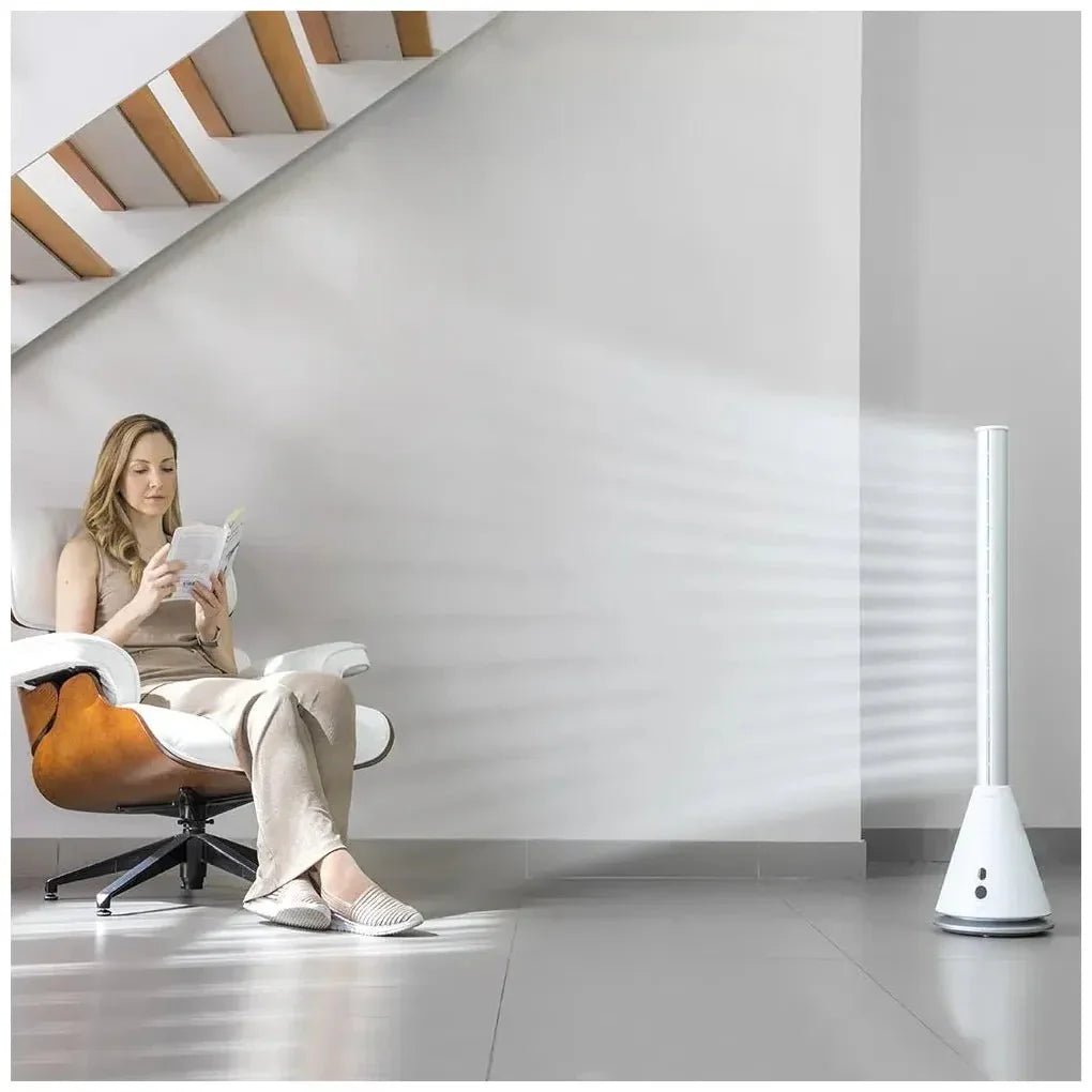 Ventilador de Torre Bladeless 38 pulgadas Blanco: Elegancia, Silencio y Eficiencia de Cecotec 4