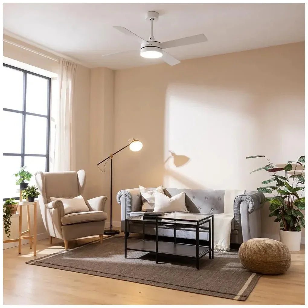 Ventilador de Techo 65W con Luz LED y Función Verano/Invierno, 52 pulgadas Blanco de Cecotec 6