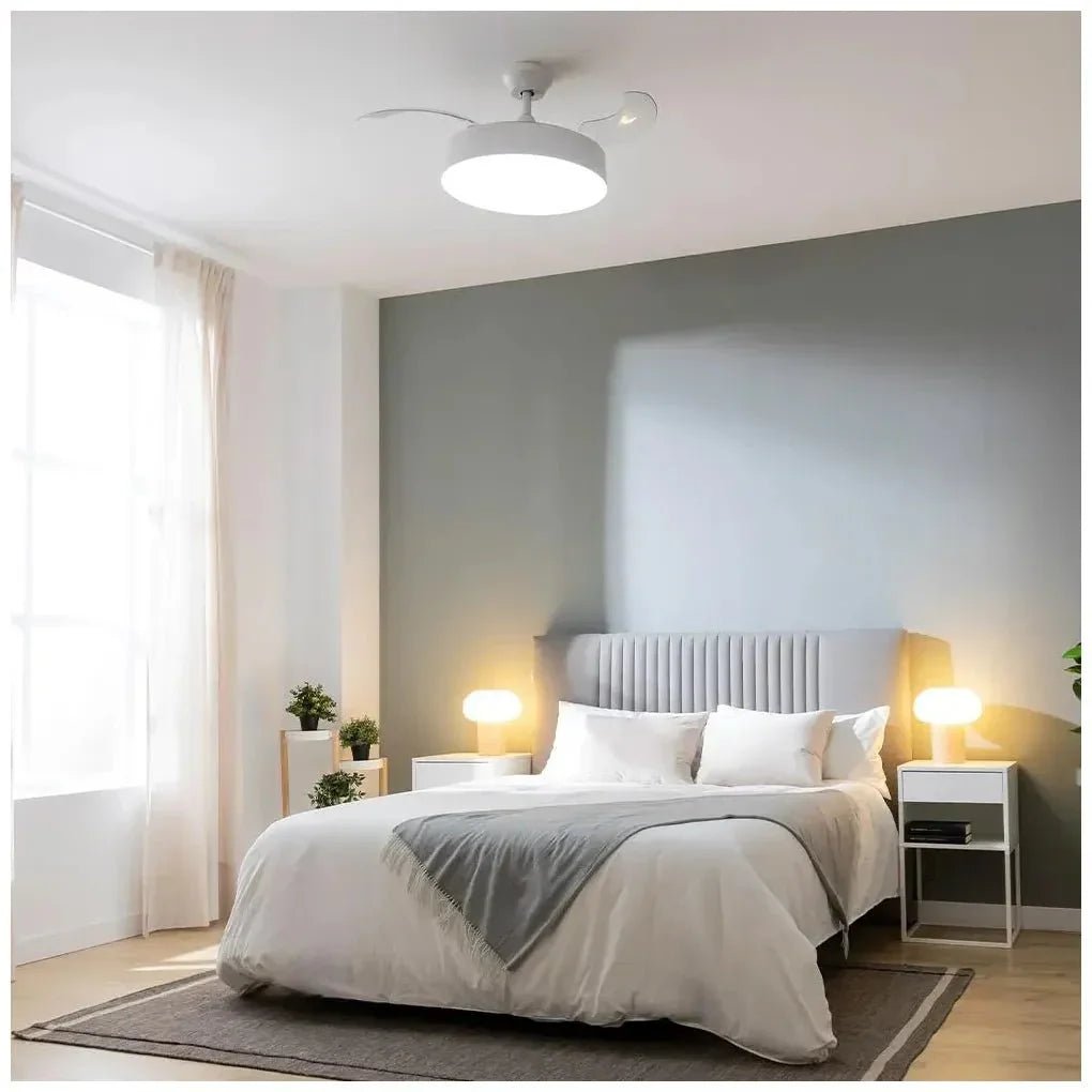 Ventilador de Techo con Aspas Retráctiles y Lámpara, Función Verano-Invierno de Cecotec 6