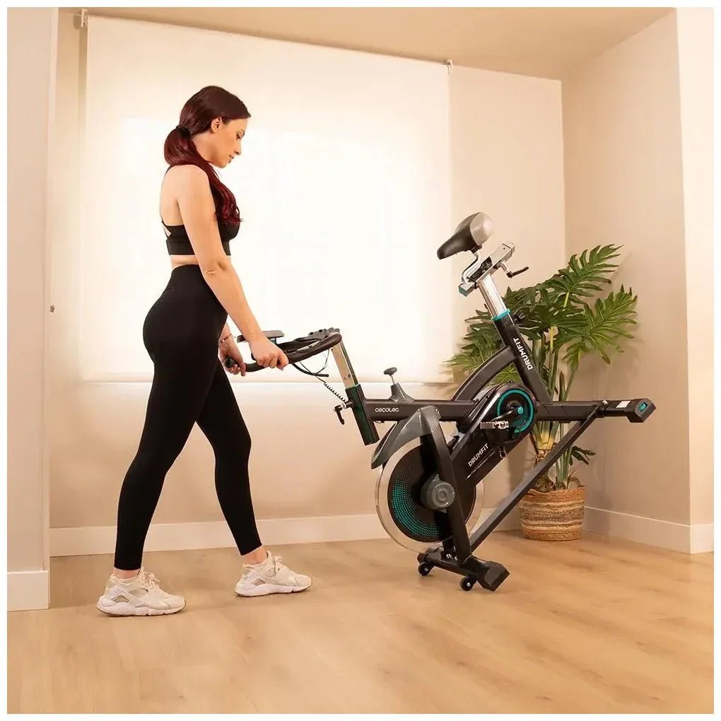 Bicicleta estatica DrumFit 18000 Ceres con volante de inercia de 18 kg sistema Silence Fit y pantalla LCD de Cecotec 8