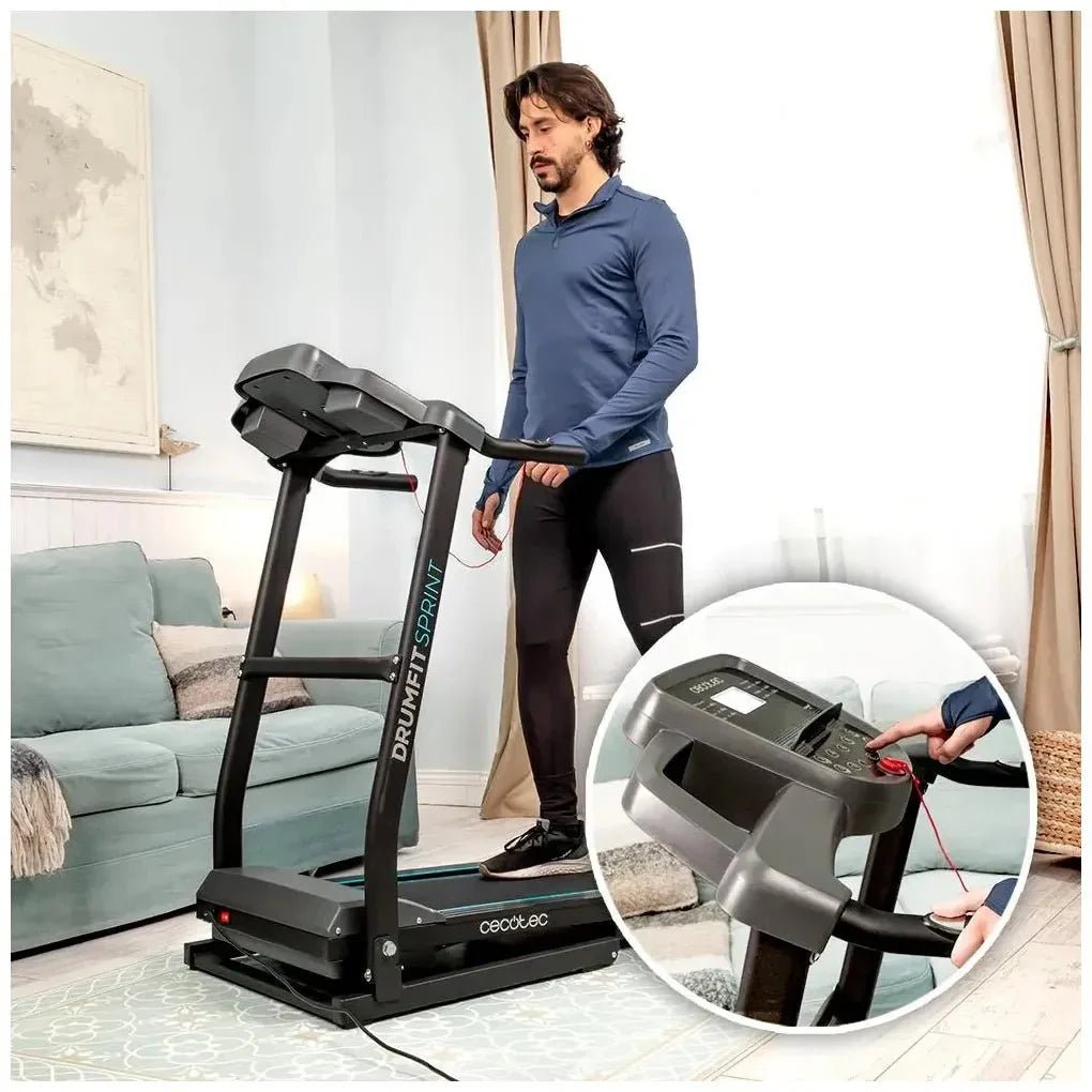 Cinta de Correr plegable DrumFit 1500W con Bluetooth y 12 programas de Cecotec 5