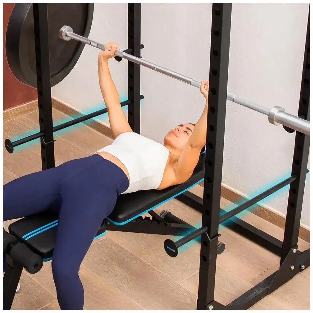 Jaula de Musculación DrumFit PowerRack 1000 entrenamiento seguro y versátil de Cecotec 5