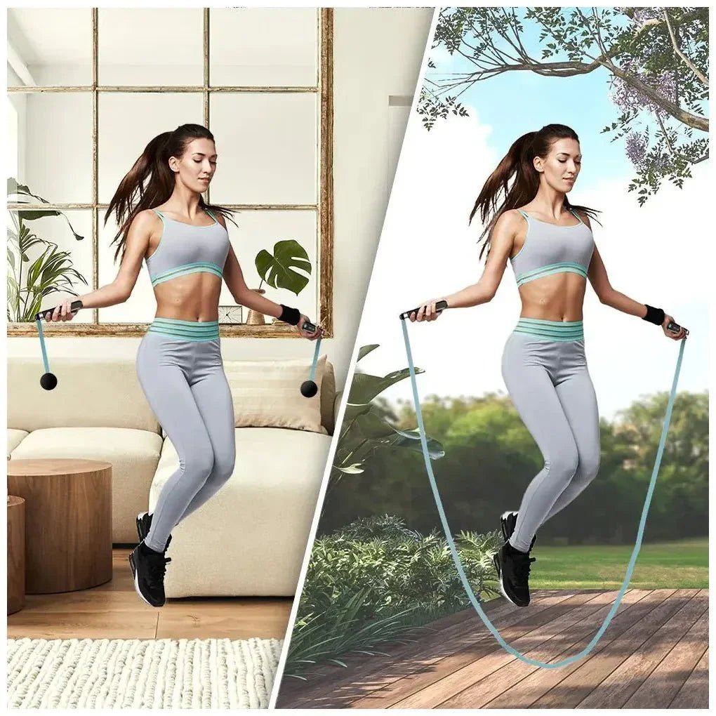Cuerda de saltar Inteligente DrumFit SmartComba 3000 ajustable 2 en 1 con conexión a APP Pantalla de Cecotec 3