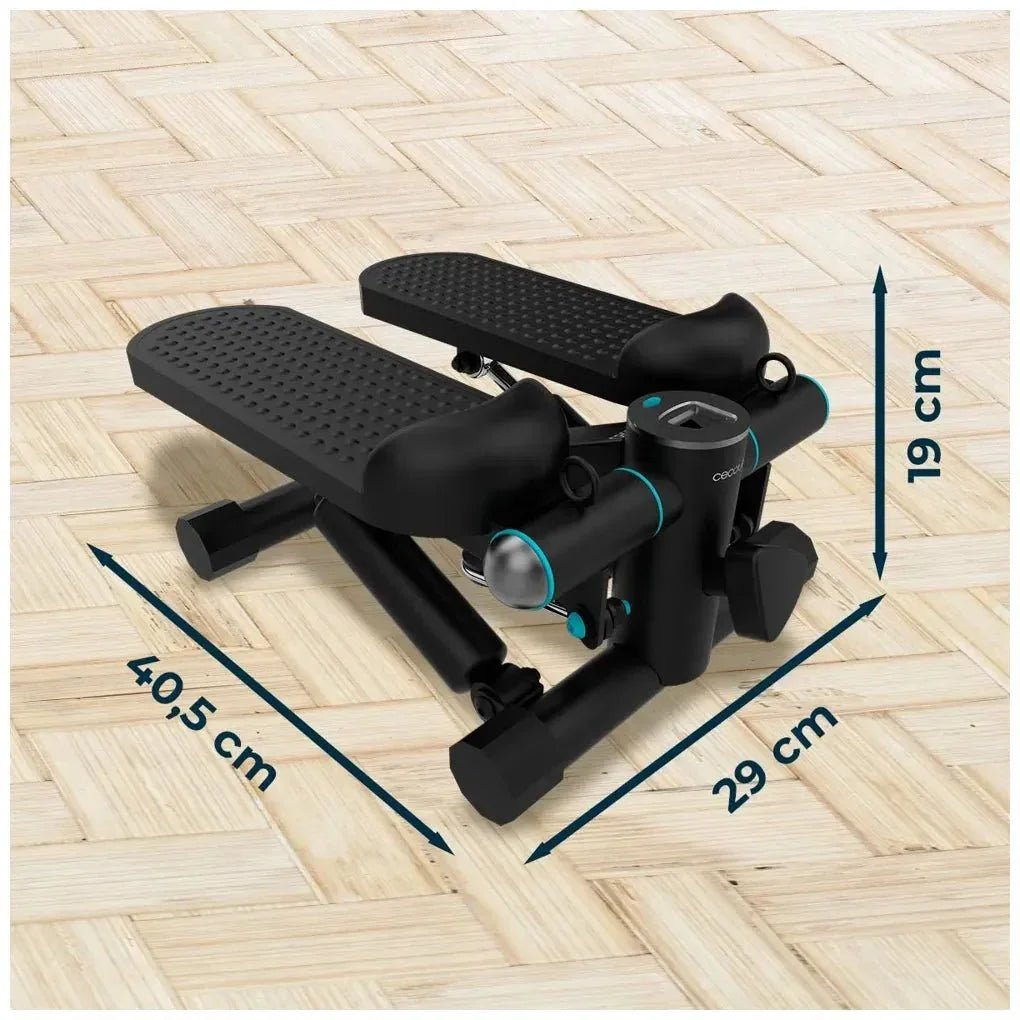 Bandas elásticas Stepper DrumFit StepTrain 1000 con Pantalla LCD resistencia ajustable y Pedales de Cecotec 7