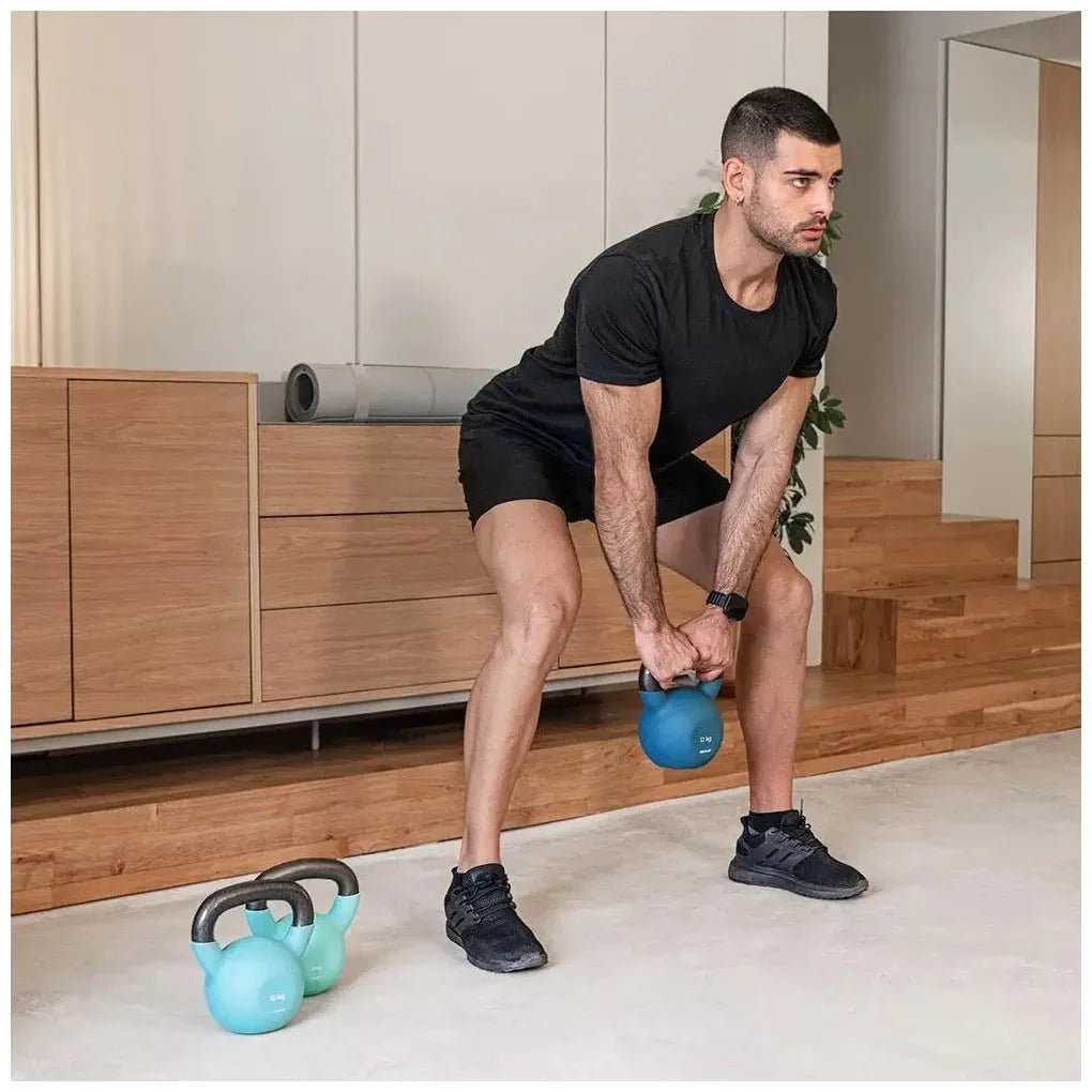 Pesa Rusa DrumFit KettleBell 12000 Neo de 12 kg con Revestimiento de neopreno y agarre ergonómico de Cecotec 3