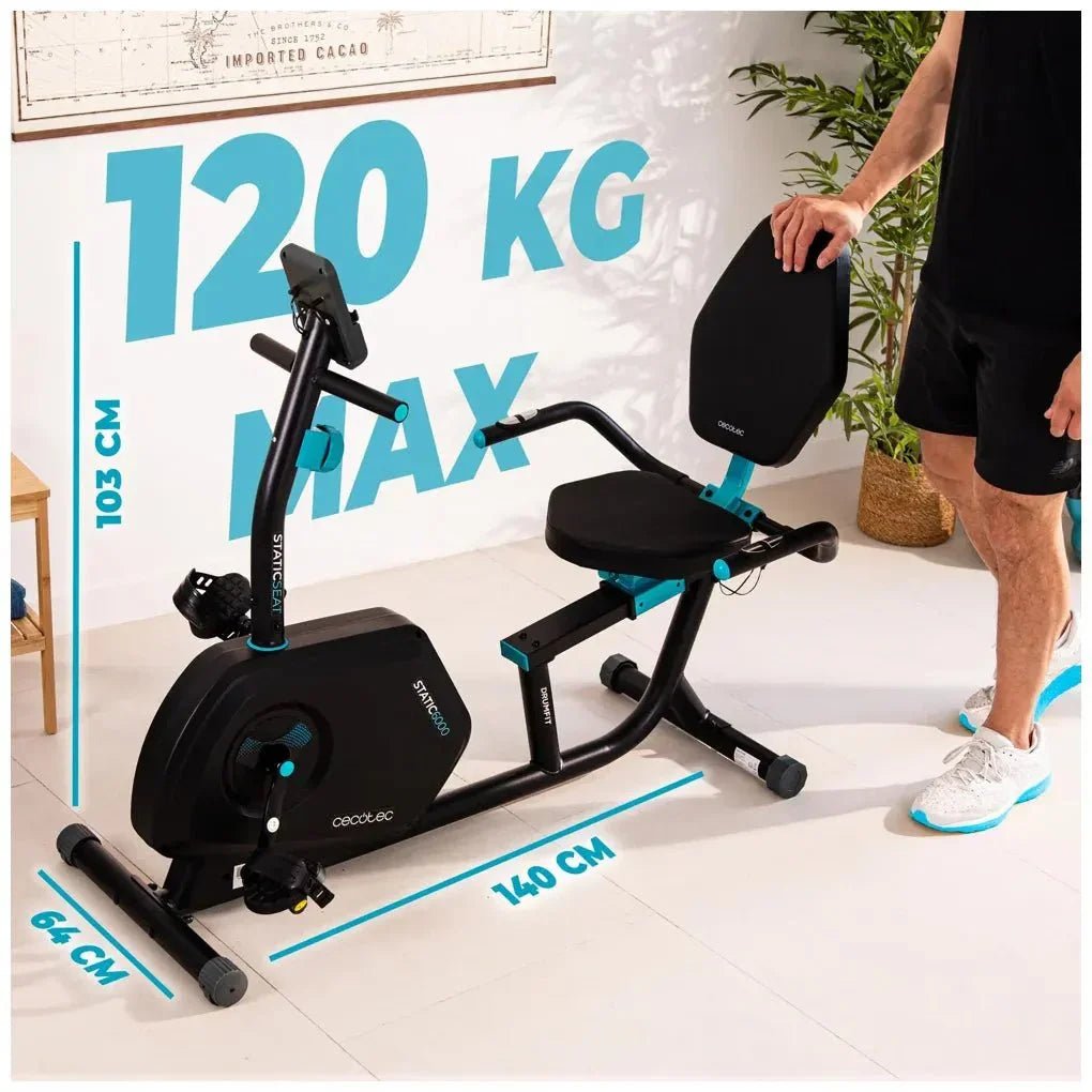Bicicleta Estática Reclinable con Resistencia Magnética y Pantalla LCD de Cecotec 10