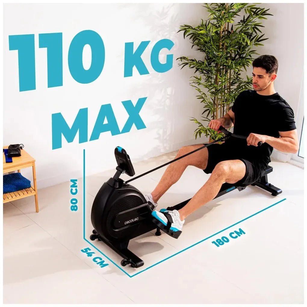 Máquina de remo plegable DrumFit Rower 9000 resistencia magnética y LCD de Cecotec 8