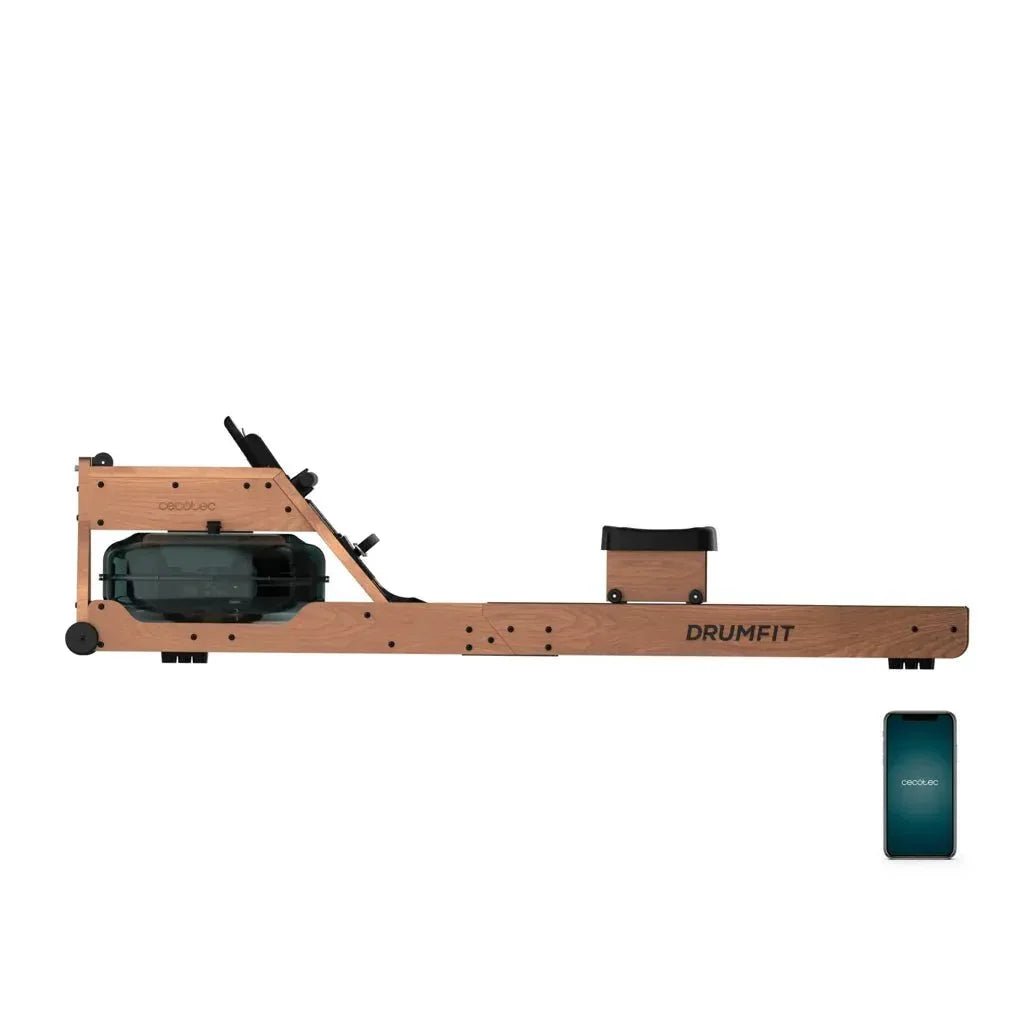 Remo de agua DrumFit Neptuno Wood entrenamiento intenso y Conectividad avanzada de Cecotec 3