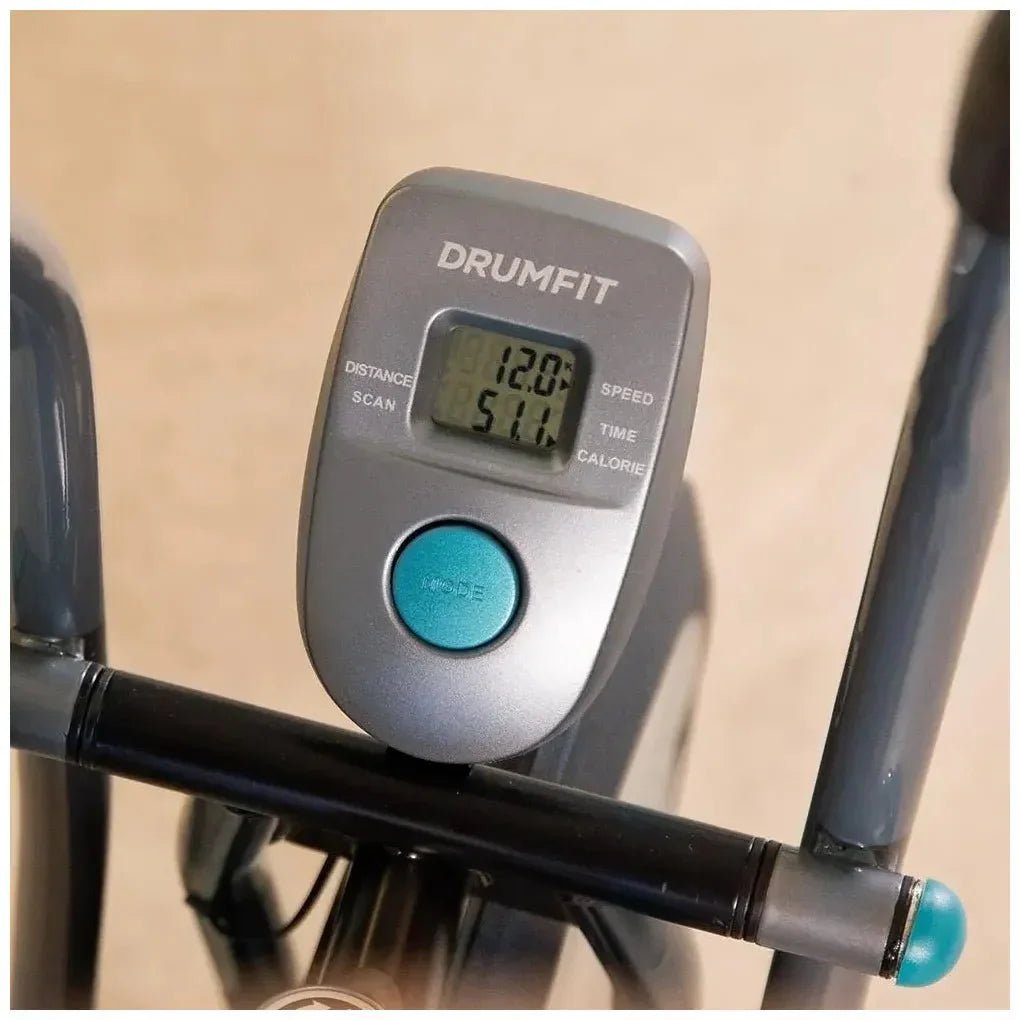 Bicicleta Estática DrumFit CrossFit 1000 Eolo con resistencia ajustable Pantalla LCD y pedaleo de Cecotec 7