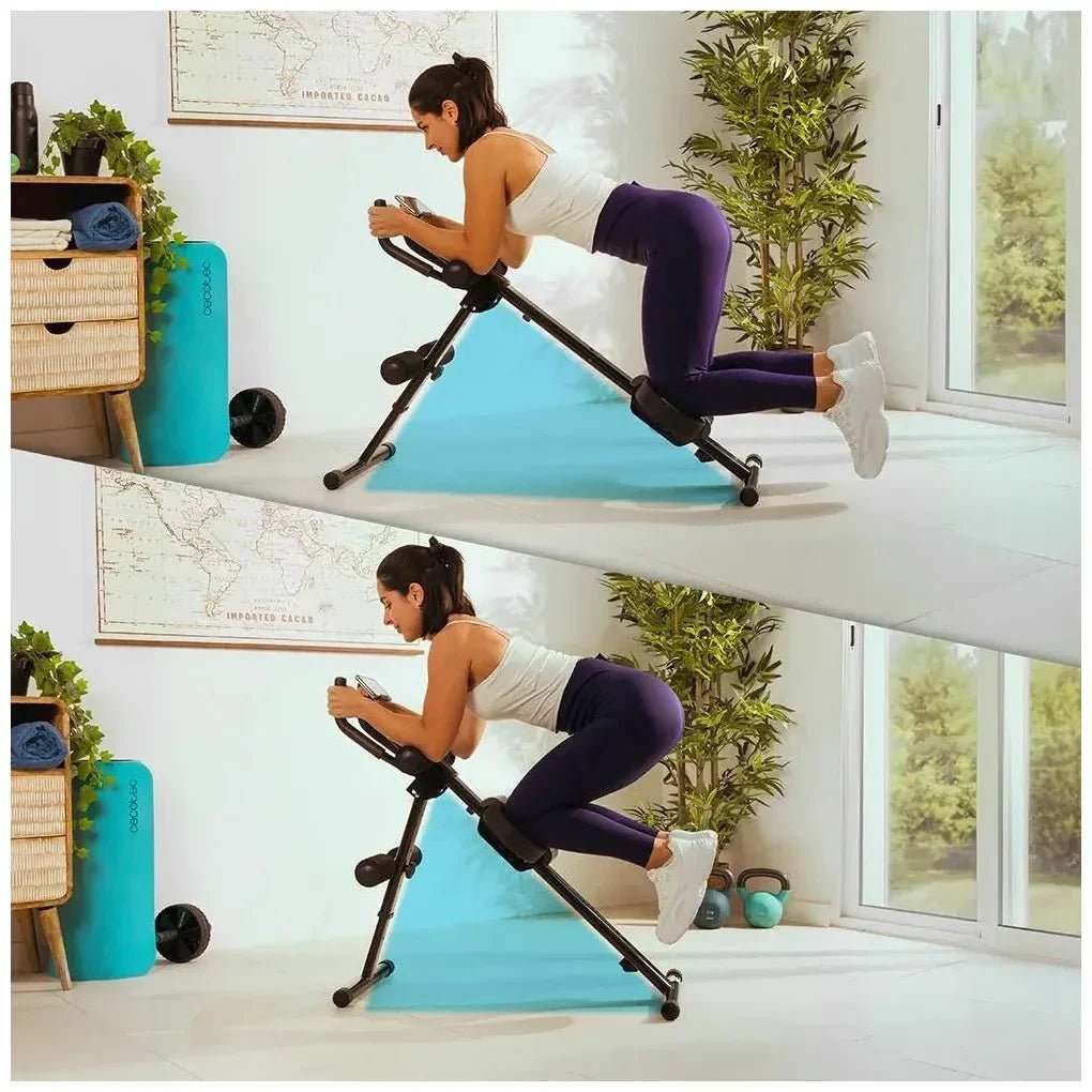 Máquina de abdominales plegable con Pantalla LCD y soporte para dispositivos de Cecotec 6