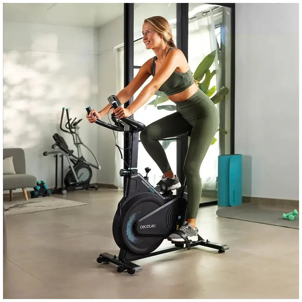 Bicicleta Estática DrumFit 10000 Race con volante de inercia de 10 kg Pantalla LCD y resistencia de Cecotec 4