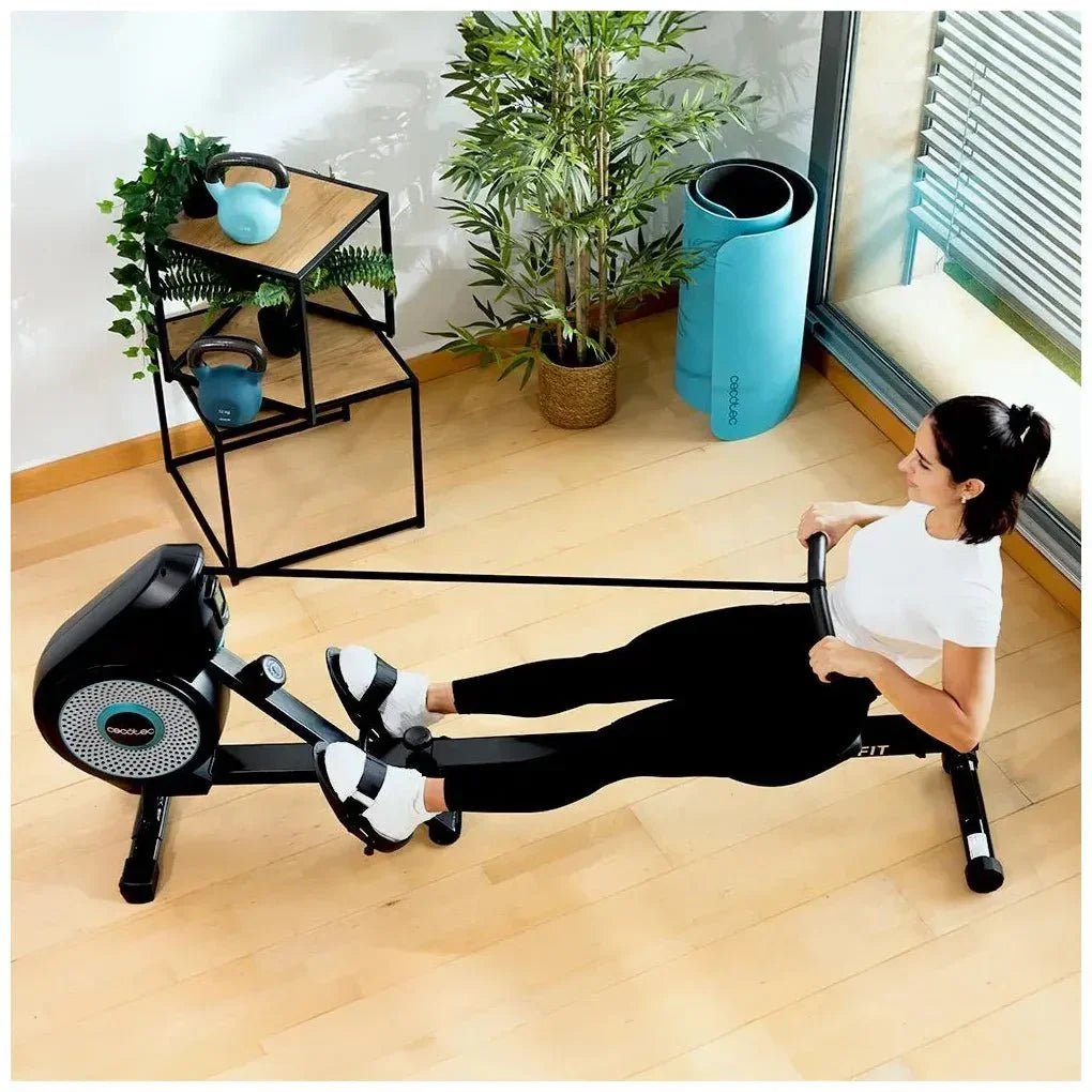 Máquina de remo DrumFit Rower Eolo Magno con resistencia de aire y magnética 8 niveles y Pantalla de Cecotec 5