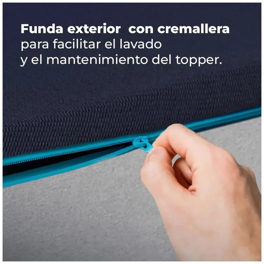 Topper Viscoelástico Flow TopSerenity: Comodidad y Protección Antialérgica de Cecotec 9