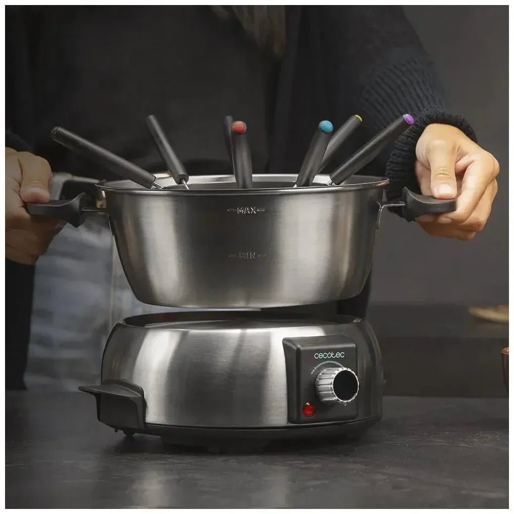 Fondue Eléctrica 1000W: Disfruta Queso, Chocolate y Aceite con Estilo y Facilidad de Cecotec 9