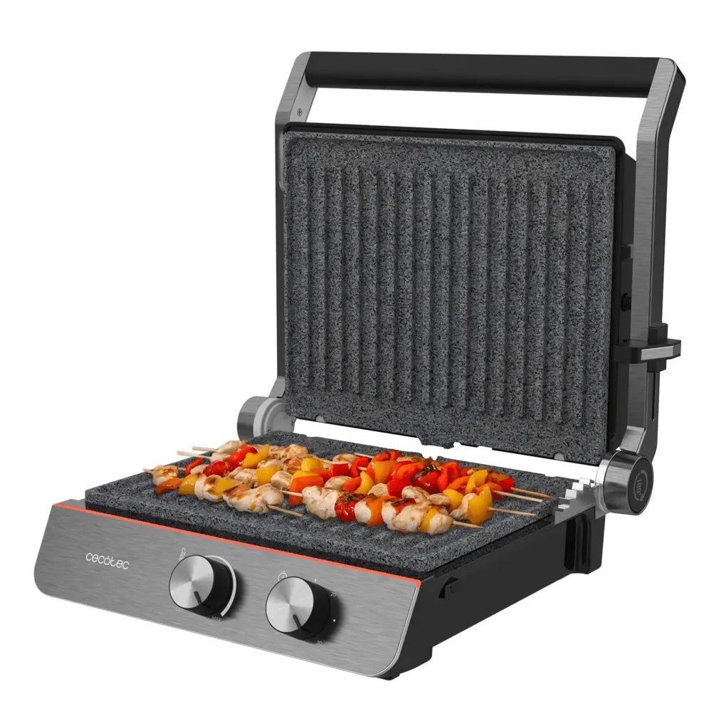 Parrilla Eléctrica 2200W RockStone: Cocción Perfecta y Limpieza Fácil de Cecotec 2